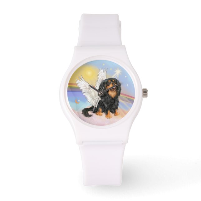 カバリエールエンジェル（黒/タン） – (R) 腕時計 (正面)