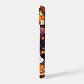 カバリエールキングシャルルステンドグラスハロウィーン秋 iPhone 15ケース (左側面)