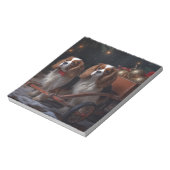 カバリエールキングスノーウィースリークリスマスデコール ノートパッド (回転)