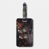 カバリエールキングスノーウィースリークリスマスデコール ラゲッジタグ (裏面縦)