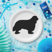 カバリエールキングチャールズのサイロブラック ペーパープレート (パーティー)