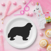 カバリエールキングチャールズのサイロブラック ペーパープレート (パーティー)