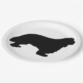 カバリエールキングチャールズのサイロブラック ペーパープレート (アングル)