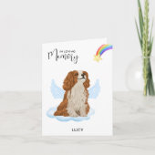 カバリエールキングチャールズエンジェルドッグロス悔やみや弔慰 カード (正面)