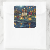 カバリエールキングチャールズクリスマスフェスティバル航海 スクエアシール (バッグ)