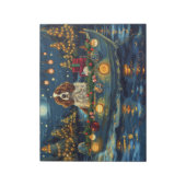 カバリエールキングチャールズクリスマスフェスティバル航海 ノートパッド (回転)