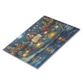 カバリエールキングチャールズクリスマスフェスティバル航海 ノートパッド (アングル)