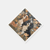 カバリエールキングチャールズスパニエル犬アンティークタペストリー スタンダードカクテルナプキン (角)