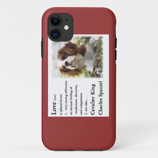 カバリエールキングチャールズスパニエル犬アートラブイズ Case-Mate iPhoneケース (裏面)