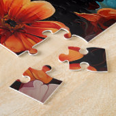 カバリエールキングチャールズスパニエル犬イン花 ジグソーパズル (側面)