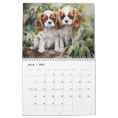 カバリエールキングチャールズスパニエル犬カレンダー、任意の年 カレンダー (3月 2027)