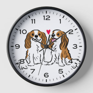 カバリエールキングチャールズスパニエル犬カワイドッグ 壁時計