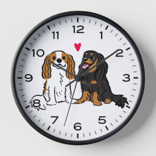 カバリエールキングチャールズスパニエル犬カワイドッグ 壁時計