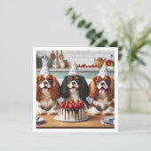 カバリエールキングチャールズスパニエル犬カードカバリエ 招待状 (スタンド正面)