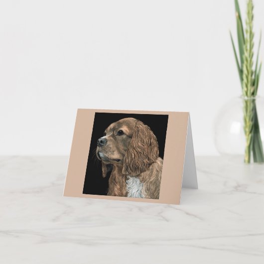 カバリエールキングチャールズスパニエル犬カードロージー カード (正面)