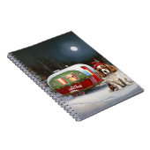 カバリエールキングチャールズスパニエル犬キャラバンクリスマス ノートブック (右側)