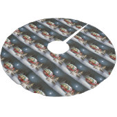 カバリエールキングチャールズスパニエル犬キャラバンクリスマス ブラッシュドポリエステルツリースカート (アングル)