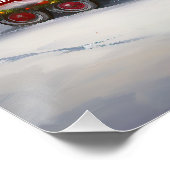 カバリエールキングチャールズスパニエル犬キャラバンクリスマス ポスター (コーナー)