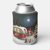 カバリエールキングチャールズスパニエル犬キャラバンクリスマス 缶クーラー (缶裏面)