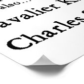 カバリエールキングチャールズスパニエル犬ギフト ポスター (角)