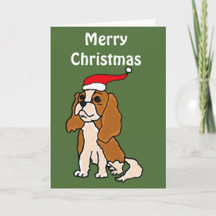 カバリエールキングチャールズスパニエル犬クリスマスアート シーズンカード
