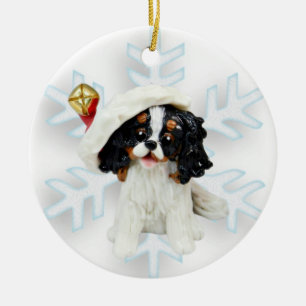 カバリエールキングチャールズスパニエル犬クリスマスオーナメント セラミックオーナメント
