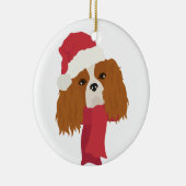 カバリエールキングチャールズスパニエル犬クリスマスオーナメント セラミックオーナメント (右)
