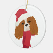 カバリエールキングチャールズスパニエル犬クリスマスオーナメント セラミックオーナメント (左)