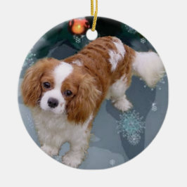 カバリエールキングチャールズスパニエル犬クリスマスオーナメント セラミックオーナメント