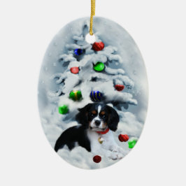 カバリエールキングチャールズスパニエル犬クリスマスオーナメント セラミックオーナメント