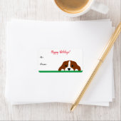 カバリエールキングチャールズスパニエル犬クリスマスギフトラベル ラベル (インサイチュ)