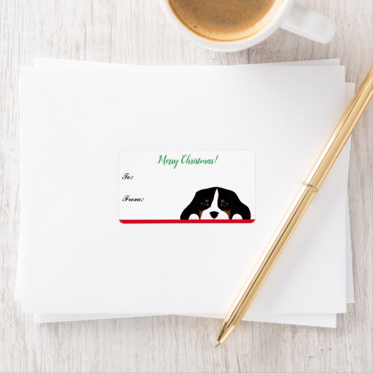 カバリエールキングチャールズスパニエル犬クリスマスギフトラベル ラベル (インサイチュ)