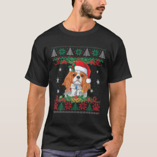 カバリエールキングチャールズスパニエル犬クリスマスサンタ醜い Tシャツ