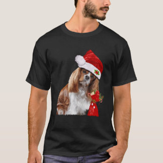 カバリエールキングチャールズスパニエル犬クリスマスシャツサン Tシャツ