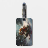 カバリエールキングチャールズスパニエル犬クリスマススススノー ラゲッジタグ (裏面縦)