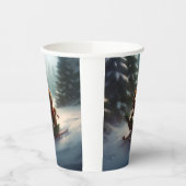 カバリエールキングチャールズスパニエル犬クリスマススススノー 紙コップ (左)