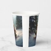 カバリエールキングチャールズスパニエル犬クリスマススススノー 紙コップ (右)