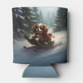 カバリエールキングチャールズスパニエル犬クリスマススススノー 缶クーラー (裏面)