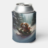 カバリエールキングチャールズスパニエル犬クリスマススススノー 缶クーラー (缶裏面)