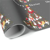 カバリエールキングチャールズスパニエル犬クリスマスツリークリスマス ラッピングペーパー (ロールコーナー)