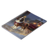 カバリエールキングチャールズスパニエル犬クリスマスフェスティバル ノートブック (左側)