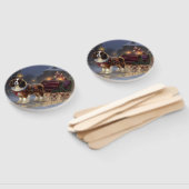 カバリエールキングチャールズスパニエル犬クリスマスフェスティバル ハンドファン (組立なし)