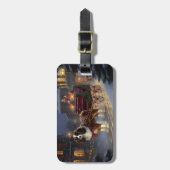 カバリエールキングチャールズスパニエル犬クリスマスフェスティバル ラゲッジタグ (正面縦)