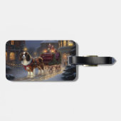 カバリエールキングチャールズスパニエル犬クリスマスフェスティバル ラゲッジタグ (裏面横)