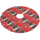 カバリエールキングチャールズスパニエル犬クリスマスメリー ブラッシュドポリエステルツリースカート (アングル)