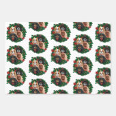 カバリエールキングチャールズスパニエル犬クリスマス紙 ラッピングペーパーシート (正面3)