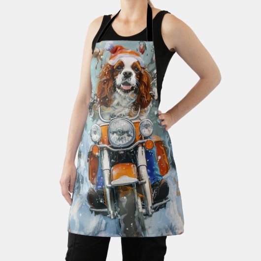 カバリエールキングチャールズスパニエル犬クリスマス エプロン (インサイチュ)