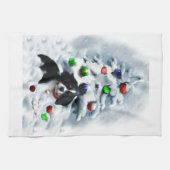 カバリエールキングチャールズスパニエル犬クリスマス キッチンタオル (横)