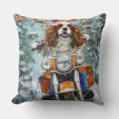 カバリエールキングチャールズスパニエル犬クリスマス クッション (正面)