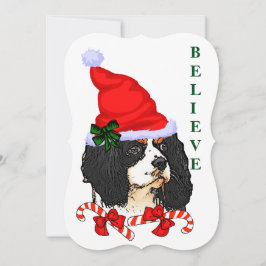 カバリエールキングチャールズスパニエル犬クリスマス シーズンカード